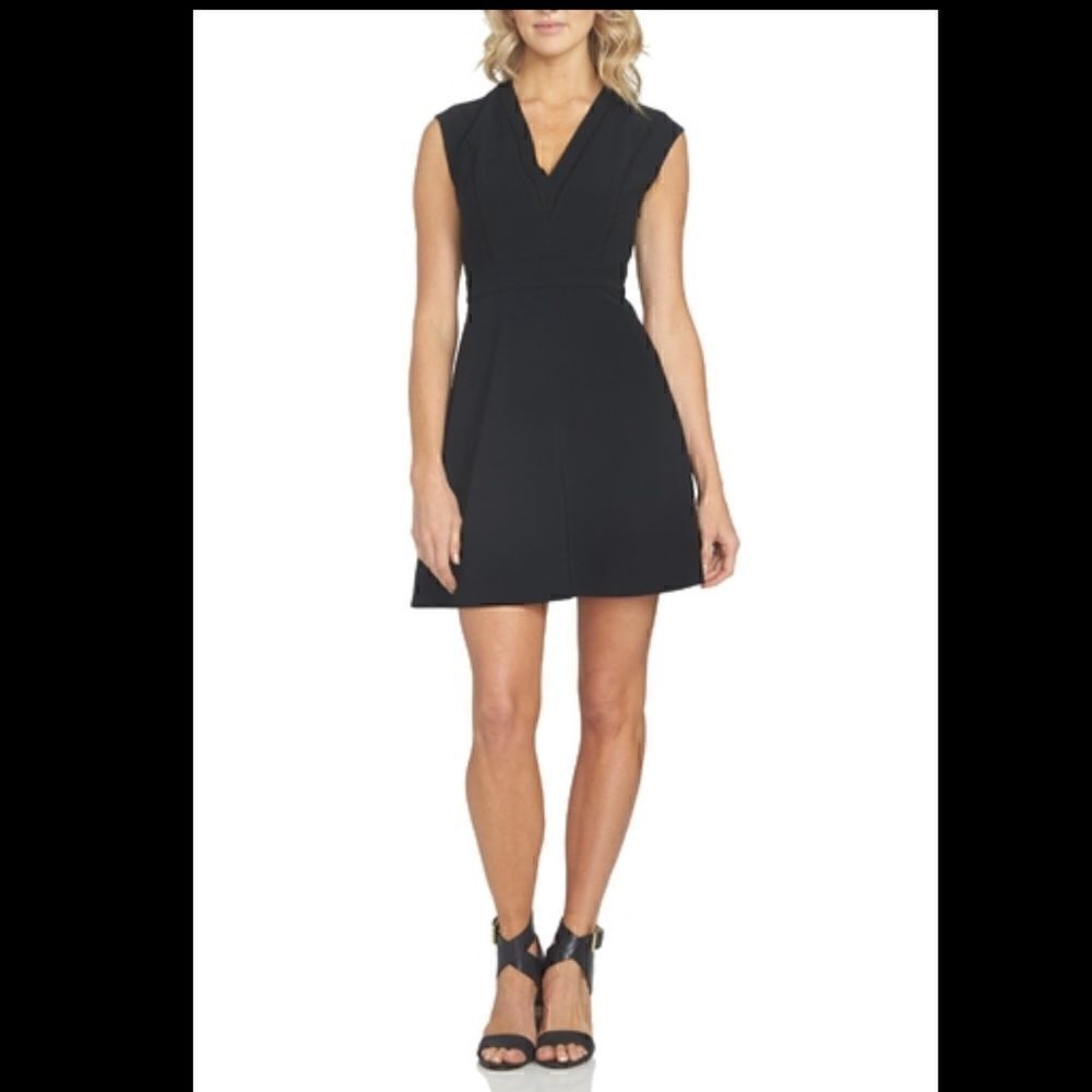 1.State - Black V Neck Mini Dress - NWT